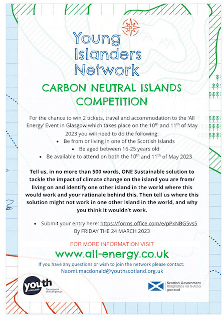 young islanders cni competition poster with competition information and links